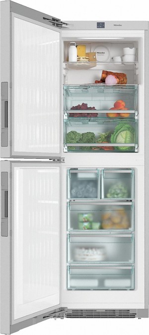 Stand-Kühl-Gefrierkombination mit PerfectFresh und IceMaker für längere Frische und frische Eiswürfel.